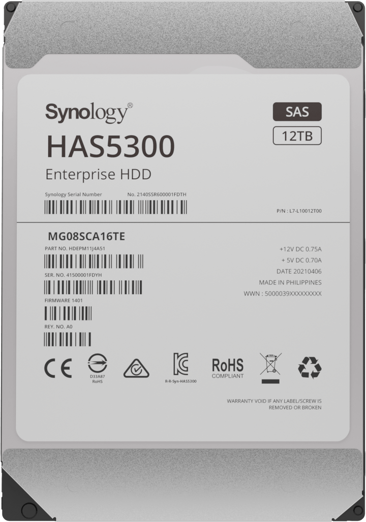 Synology HAS5300 Enterprise Series 3.5" SAS HDD - ACE Peripherals