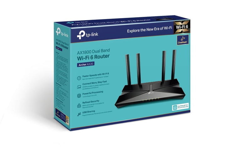 TP-Link Archer AX20 AX1800 Dual-Band Wi-Fi 6 Router - ACE Peripherals