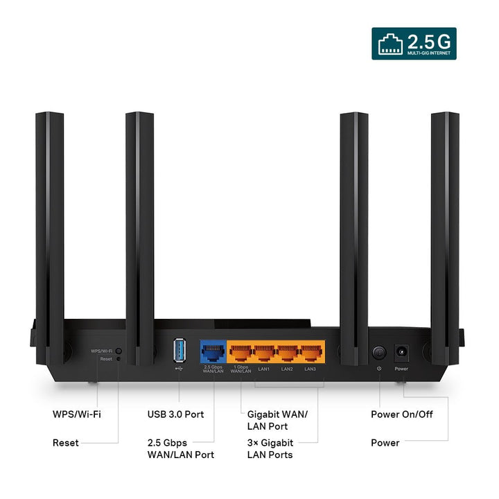 TP-Link Archer AX55 Pro AX3000 Multi-Gigabit Wi-Fi 6 Router with 2.5G Port - ACE Peripherals
