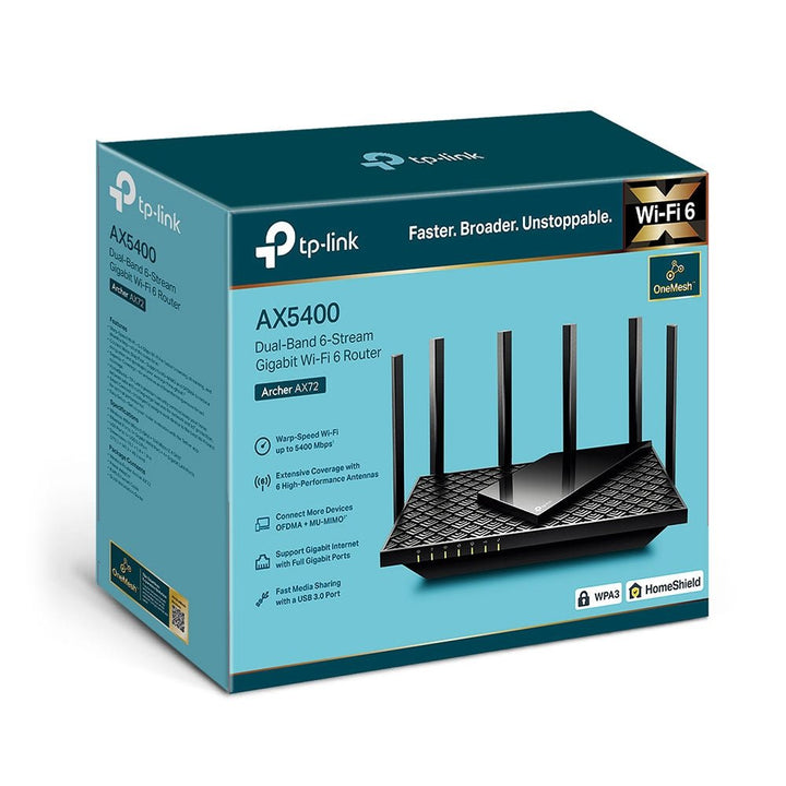 TP-Link Archer AX72 AX5400 Dual-Band Gigabit Wi-Fi 6 Router - ACE Peripherals