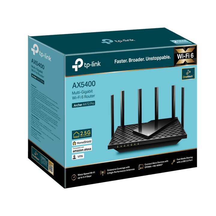 TP-Link Archer AX72 Pro AX5400 Multi-Gigabit WiFi 6 Router - ACE Peripherals