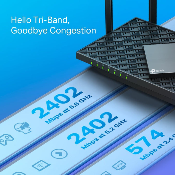 TP-Link Archer AX75 AX5400 Tri-Band Wi-Fi 6 Router - ACE Peripherals