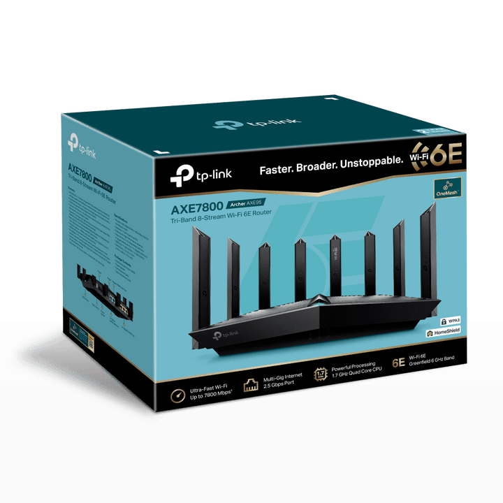 TP-Link Archer AXE95 AXE7800 Tri-Band Wi-Fi 6E Router - ACE Peripherals