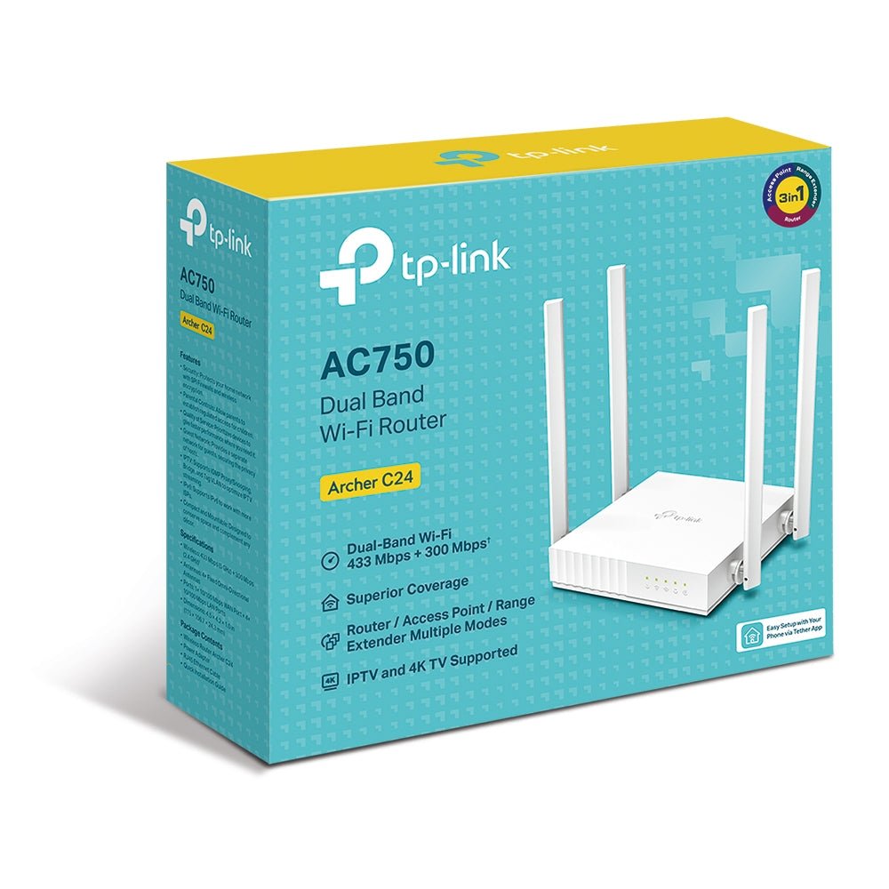 TP-Link Archer C24 AC750 Dual-Band Wi-Fi Router - ACE Peripherals