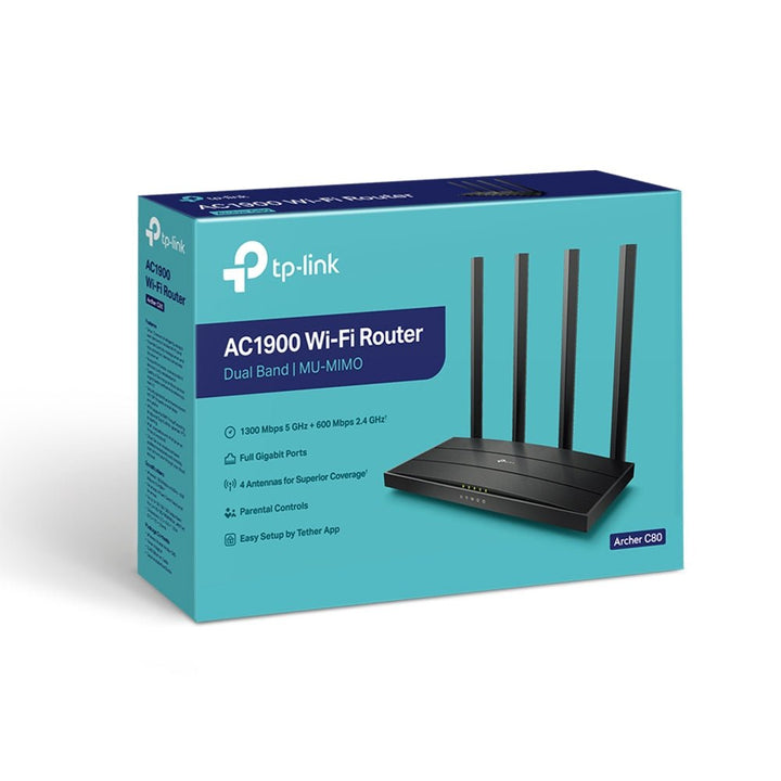 TP-Link Archer C80 AC1900 Wireless MU-MIMO Wi-Fi Router - ACE Peripherals