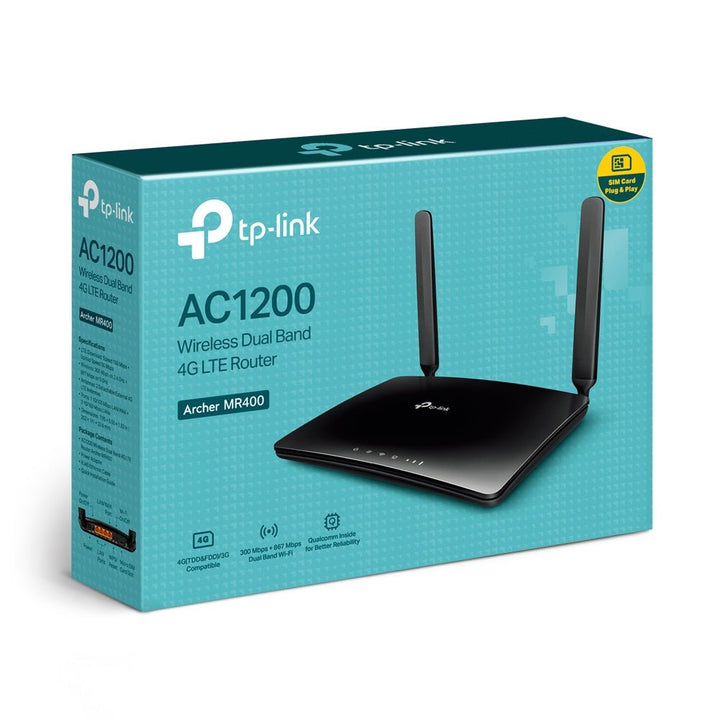 TP-Link Archer MR400 AC1200 Wireless Dual Band 4G LTE Router - ACE Peripherals