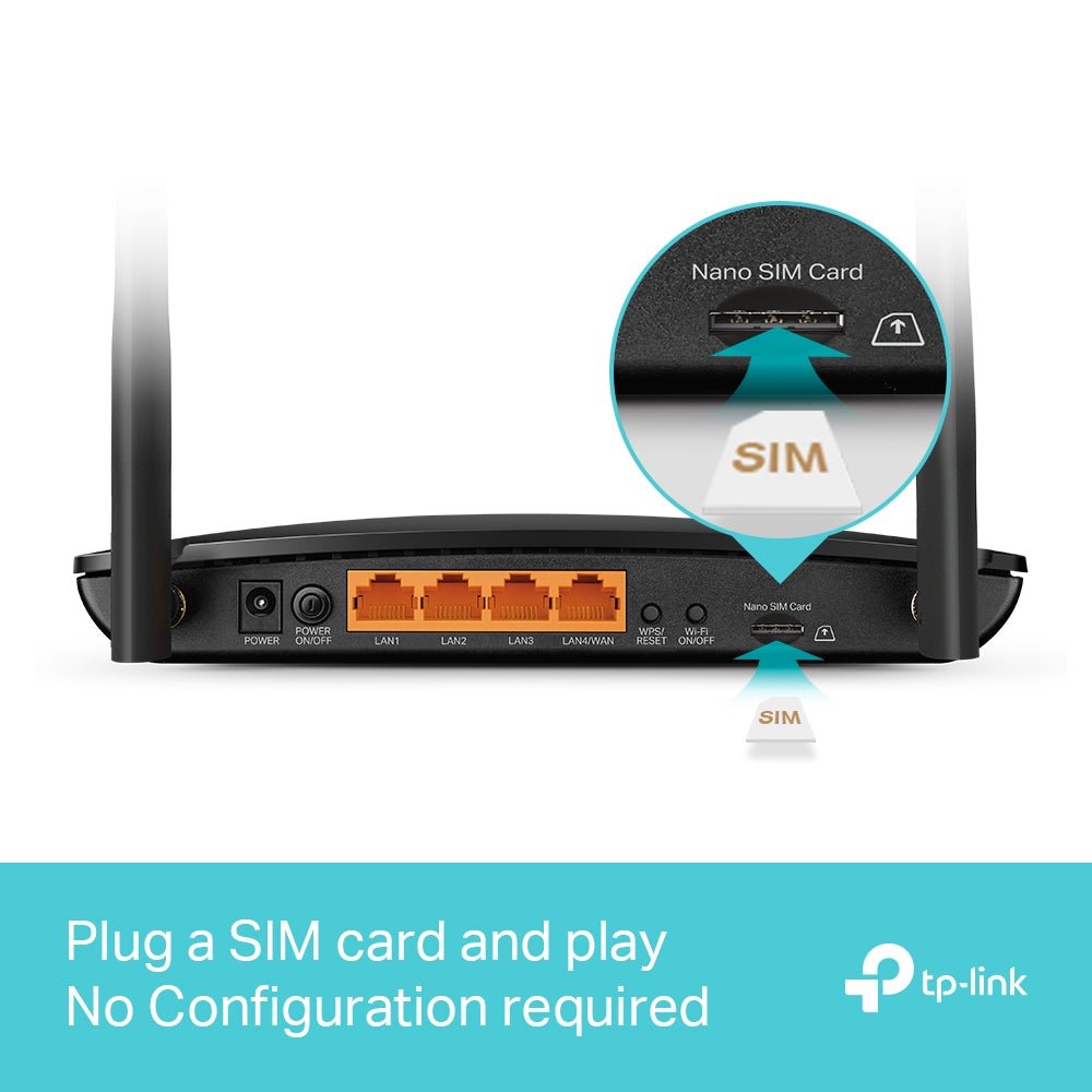 TP-Link Archer MR500 4G+ Cat6 AC1200 Wireless Dual Band Gigabit Router - ACE Peripherals