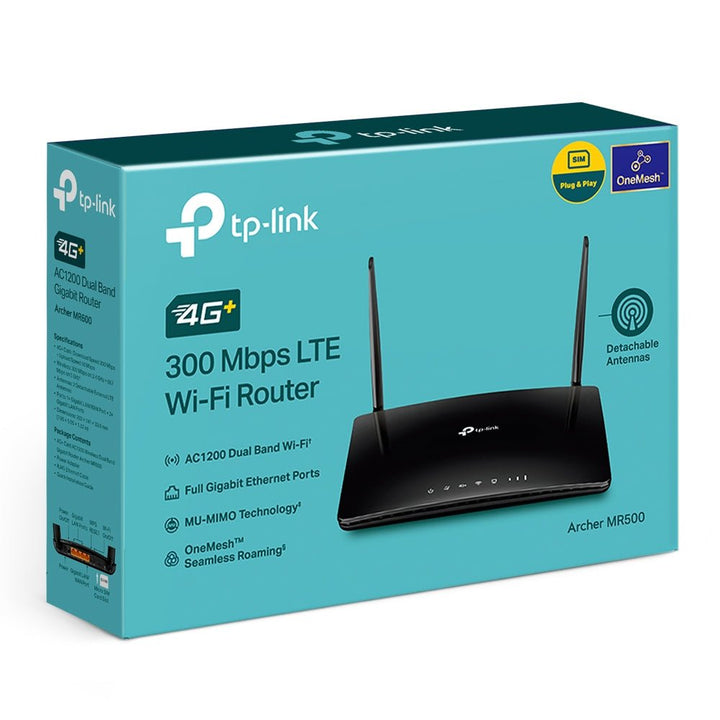 TP-Link Archer MR500 4G+ Cat6 AC1200 Wireless Dual Band Gigabit Router - ACE Peripherals