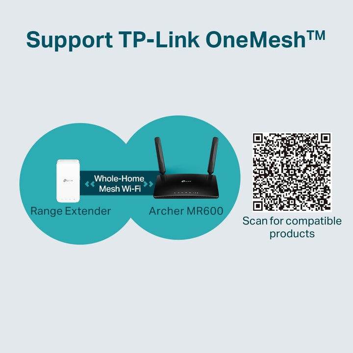 TP-Link Archer MR600 4G+ Cat6 AC1200 Wireless Dual Band Gigabit Router - ACE Peripherals