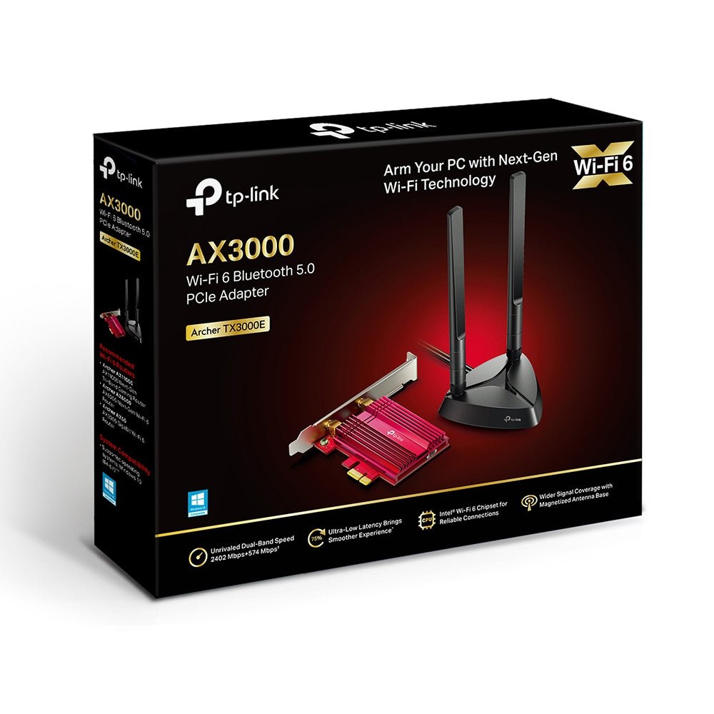 TP-Link Archer TX3000E AX3000 Wi-Fi 6 Bluetooth 5.0 PCIe Adapter - ACE Peripherals