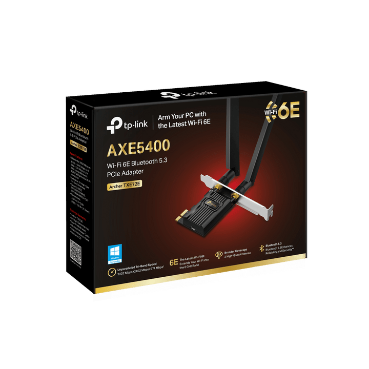 TP-Link Archer TXE72E AXE5400 Wi-Fi 6E Bluetooth 5.3 PCIe Adapter - ACE Peripherals