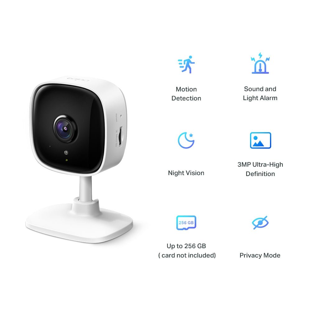 TP-Link C110 3MP 2K HD WiFi Cube IP Camera - ACE Peripherals