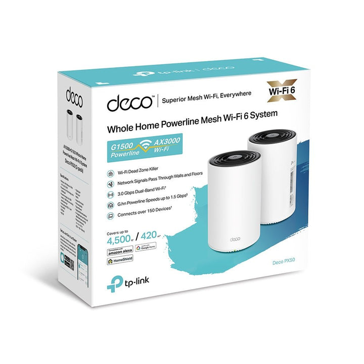 TP-Link Deco PX50 AX3000 + G1500 Whole Home Powerline Mesh WiFi 6 System - ACE Peripherals