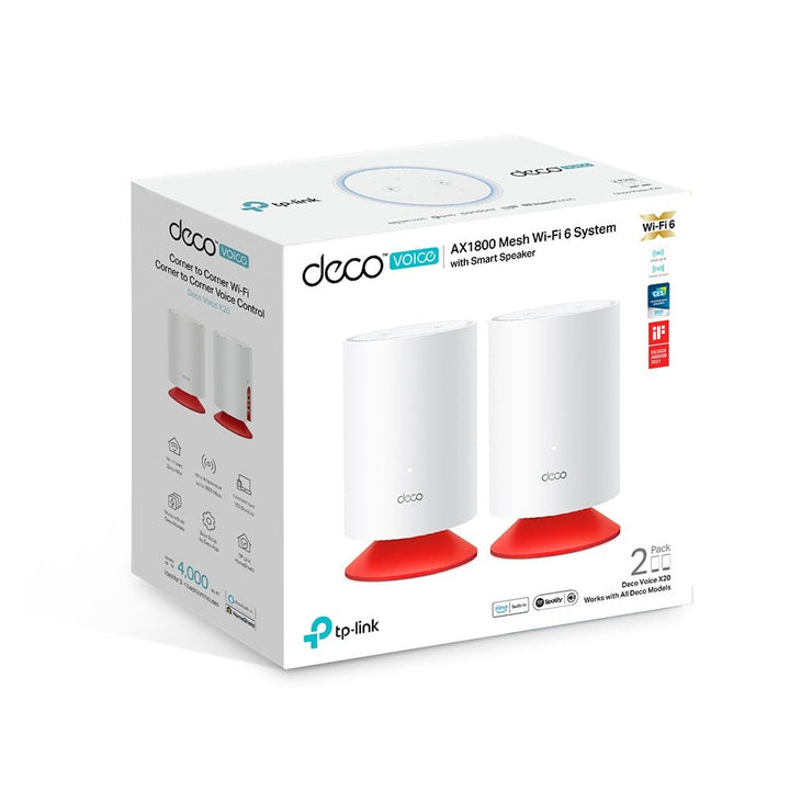 TP-Link Deco Voice X20 AX1800 Mesh Wi-Fi 6 System with Alexa Built-In - ACE Peripherals