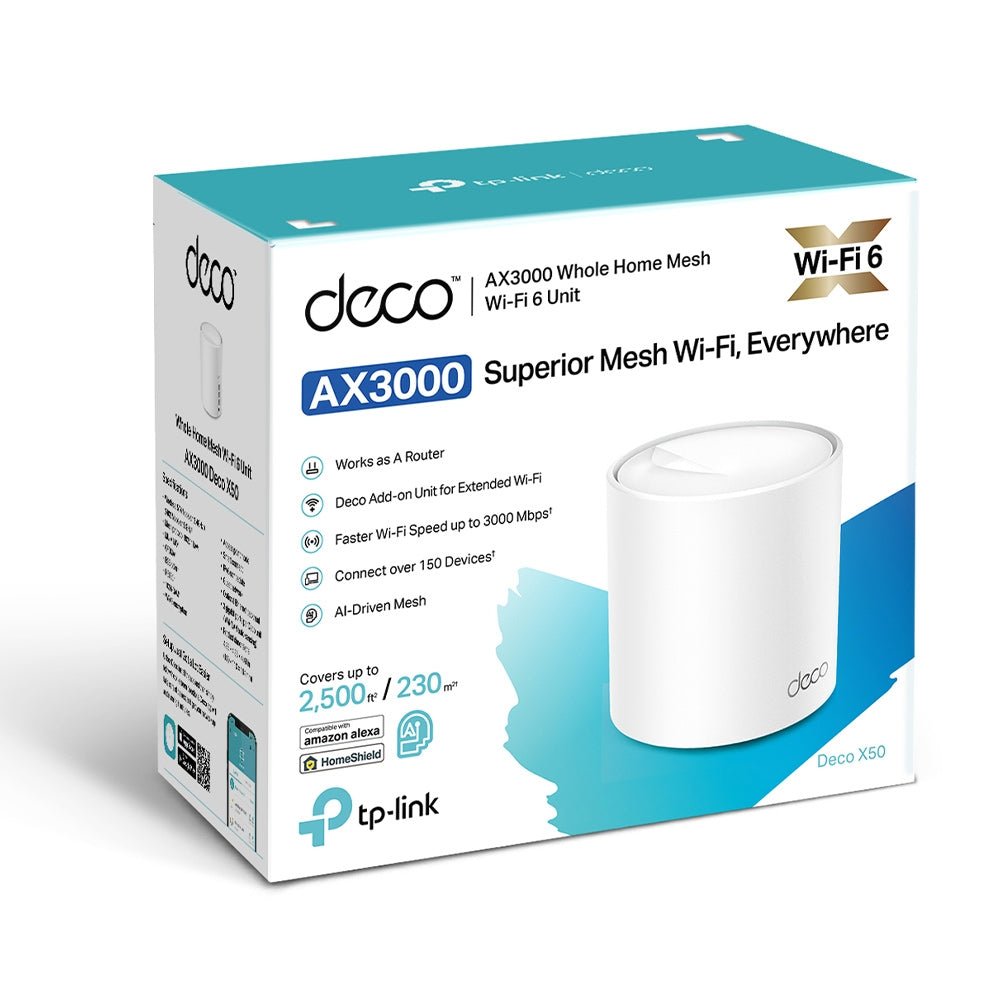 TP-Link Deco X50 AX3000 Whole Home Mesh WiFi 6 - ACE Peripherals