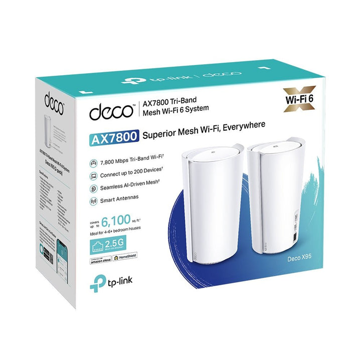 TP-Link Deco X95 New AX7800 Tri-Band Mesh WiFi 6 - ACE Peripherals
