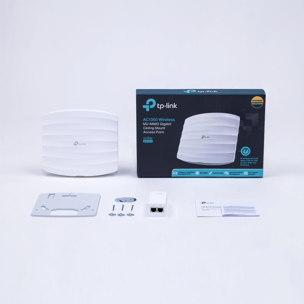 TP-Link EAP225 AC1350 Wireless MU-MIMO Gigabit Ceiling Mount Access Point - ACE Peripherals