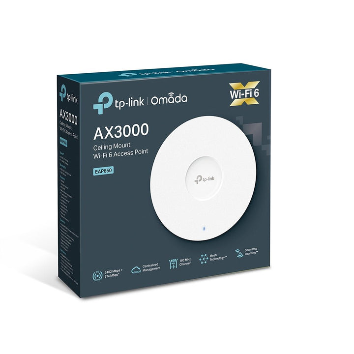 TP-Link EAP650 AX3000 Ceiling Mount WiFi 6 Access Point - ACE Peripherals