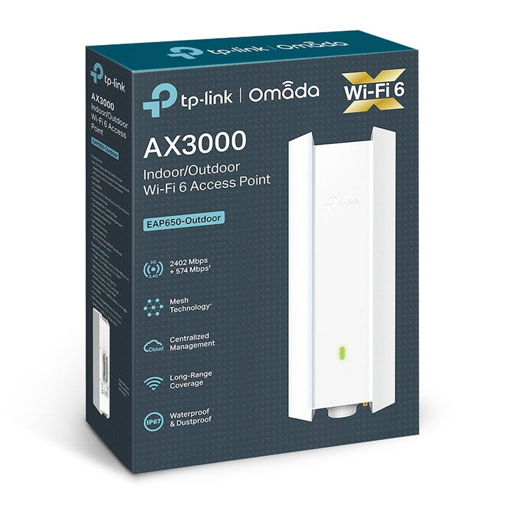 TP-Link EAP650-Outdoor AX3000 Indoor/Outdoor WiFi 6 Access Point - ACE Peripherals