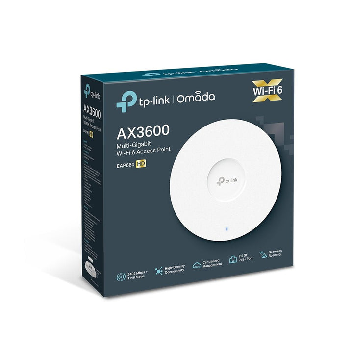 TP-Link EAP660 HD AX3600 Wireless Dual Band Multi-Gigabit Ceiling Mount Access Point - ACE Peripherals