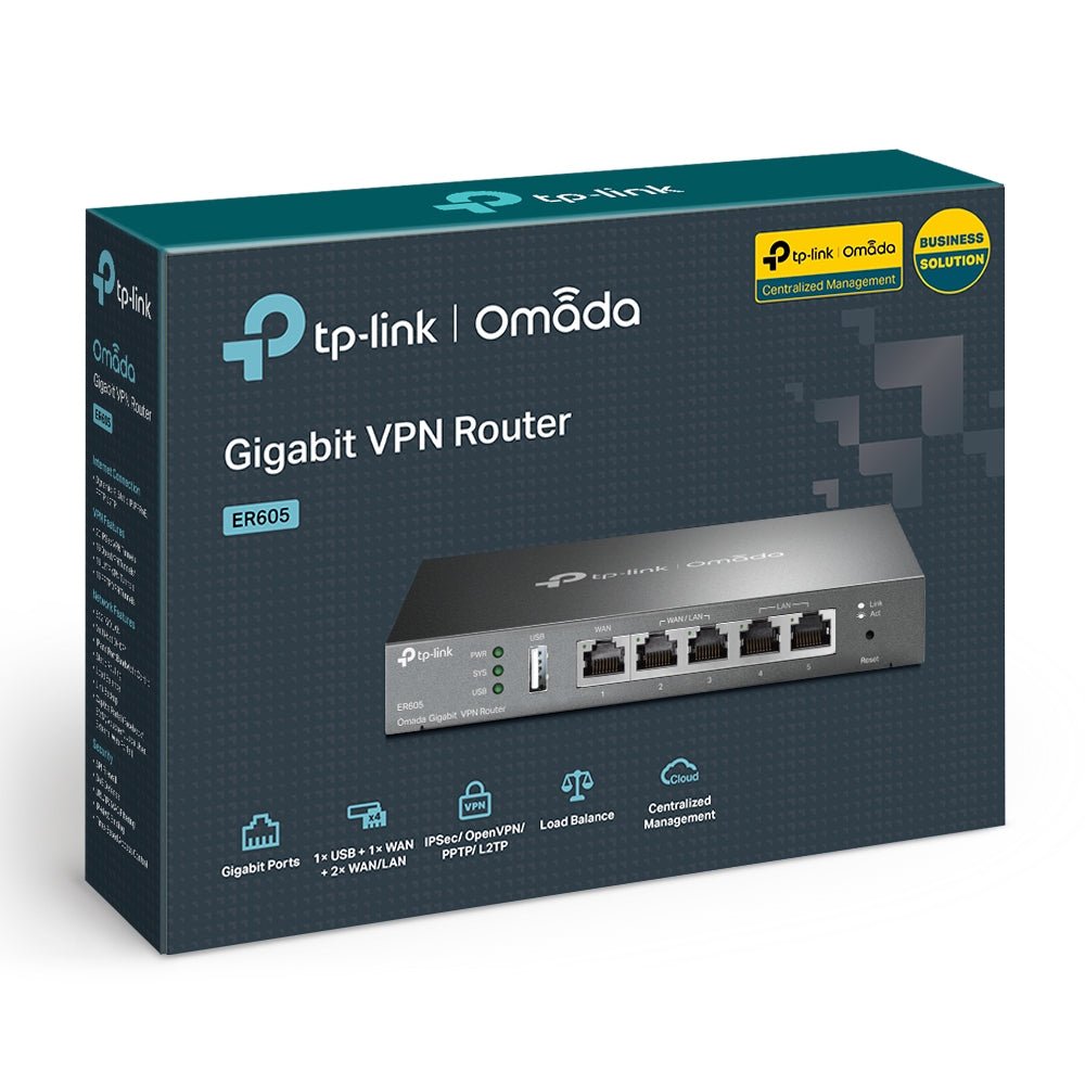 TP-Link ER605 Omada Gigabit VPN Router - ACE Peripherals