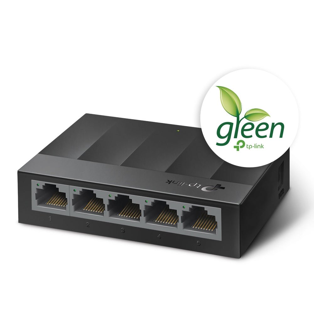 TP-Link LS1005G 5-Port 10/100/1000Mbps Desktop Network Switch - ACE Peripherals