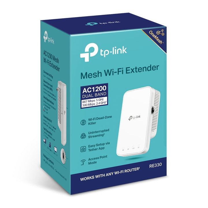 TP-Link RE330 AC1200 Mesh Wi-Fi Extender - ACE Peripherals