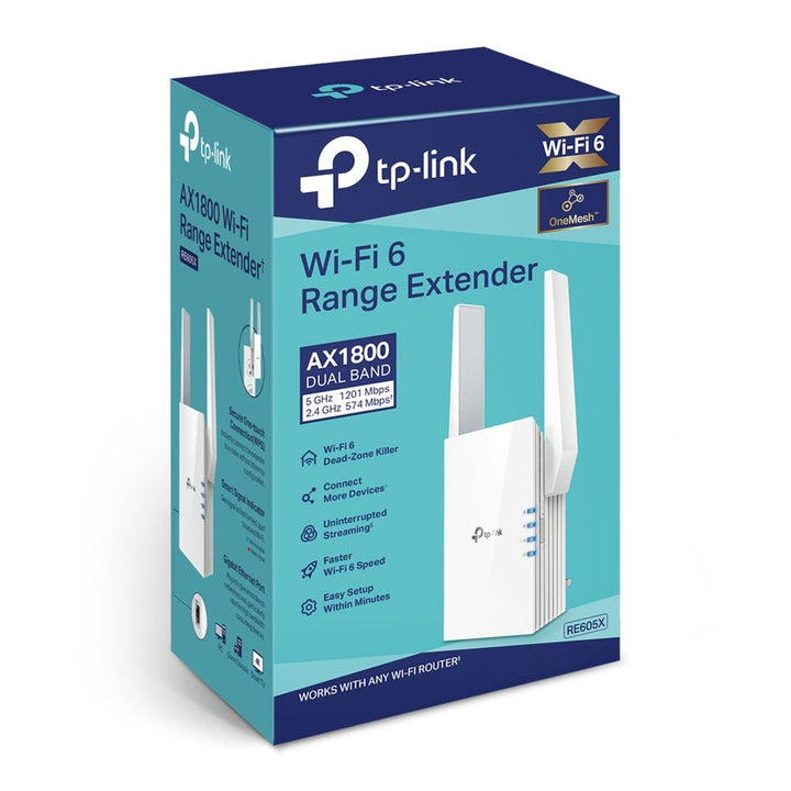 TP-Link RE605X AX1800 Wi-Fi 6 Range Extender - ACE Peripherals