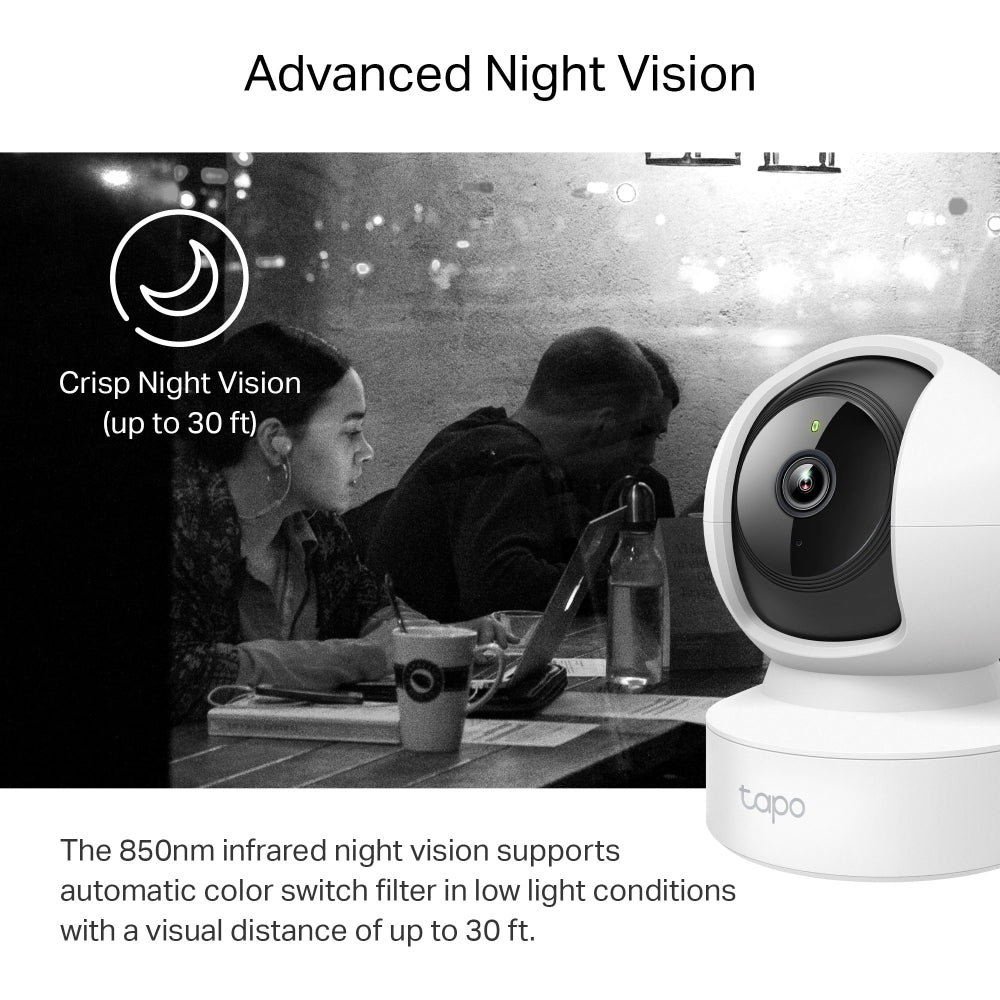 TP-Link Tapo C212 3MP 2K HD WiFi 360º Pan Tilt IP Camera - ACE Peripherals