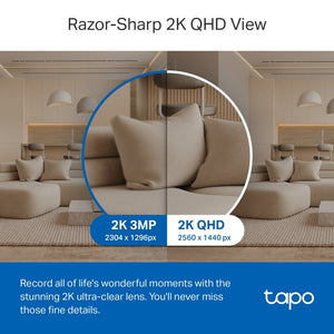TP-Link Tapo C220 4MP 2K QHD WiFi 360º Pan Tilt IP Camera - ACE Peripherals