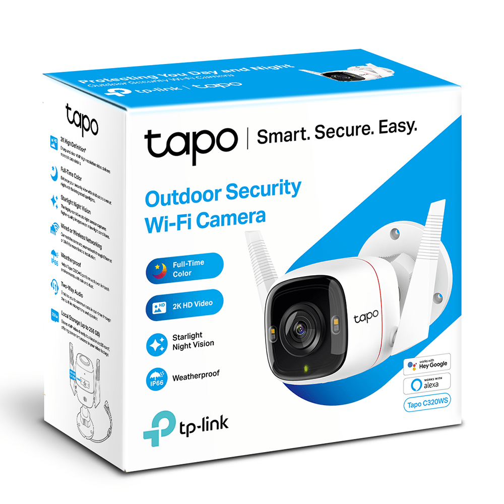 TP-Link Tapo C320WS 4MP 2K QHD WiFi Outdoor Bullet IP Camera - ACE Peripherals