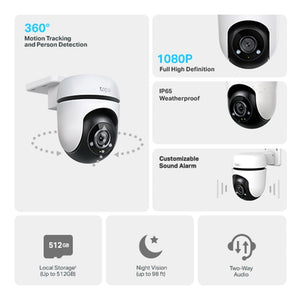 TP-Link Tapo C500 2MP FHD WiFi Outdoor 360º Pan Tilt IP Camera - ACE Peripherals