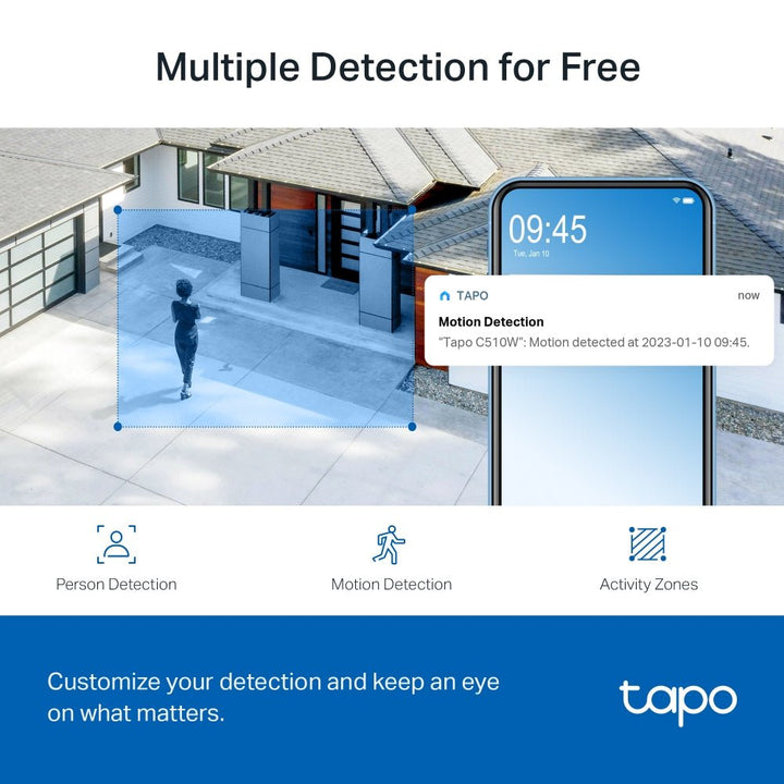 TP-Link Tapo C510W 3MP 2K HD WiFi Outdoor 360º Pan Tilt IP Camera - ACE Peripherals