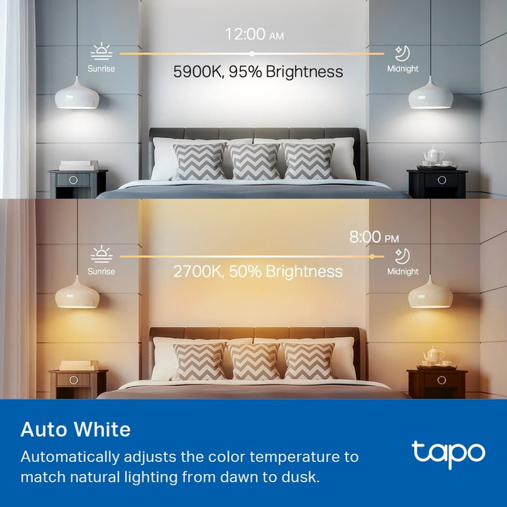 TP-Link Tapo L535E Smart Wi-Fi Multicolor A19 E26 Light Bulb 1100 Lumens - ACE Peripherals