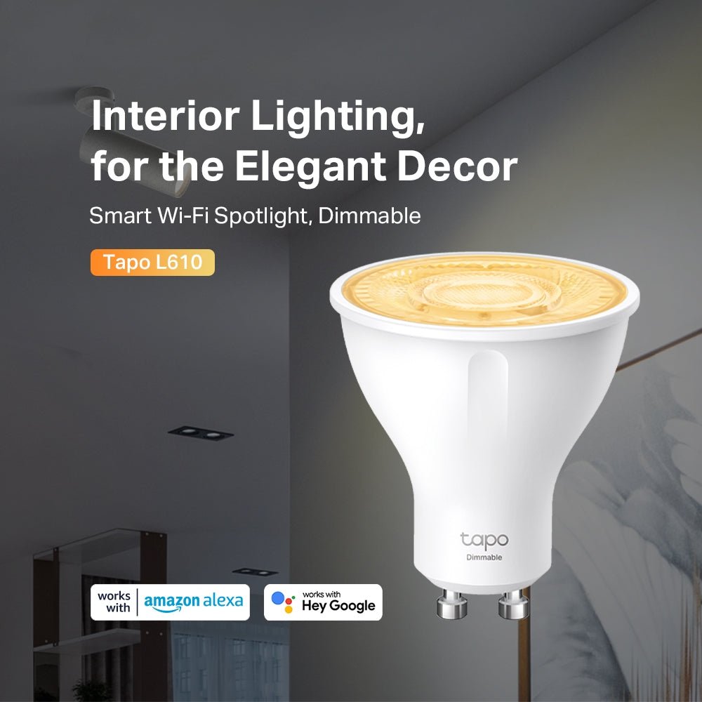 TP-Link Tapo L610 Smart Wi-Fi Dimmable GU10 Spotlight - ACE Peripherals