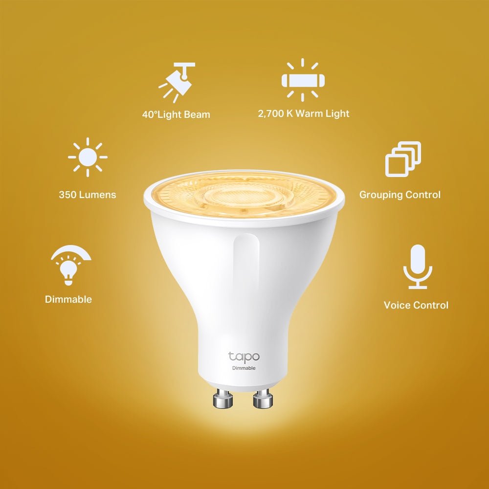 TP-Link Tapo L610 Smart Wi-Fi Dimmable GU10 Spotlight - ACE Peripherals