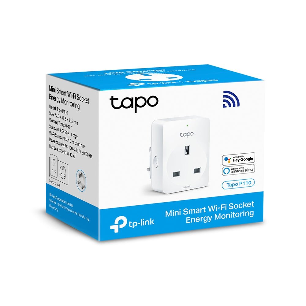 TP-Link Tapo P110 Mini Smart WiFi Socket with Energy Monitoring - ACE Peripherals