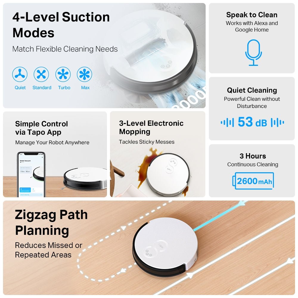 TP-Link Tapo RV10 Robot Vacuum & Mop - ACE Peripherals