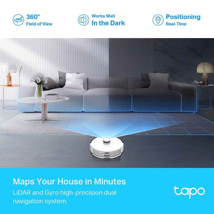 TP-Link Tapo RV30 Plus LiDAR Navigation Robot Vacuum & Mop + Smart Auto-Empty Dock - ACE Peripherals