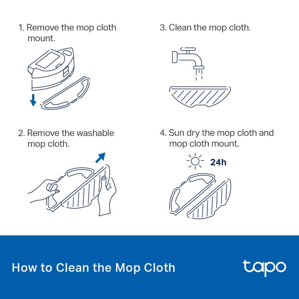 TP-Link Tapo RVA300 Tapo Robot Vacuum Washable Mop Cloth - ACE Peripherals