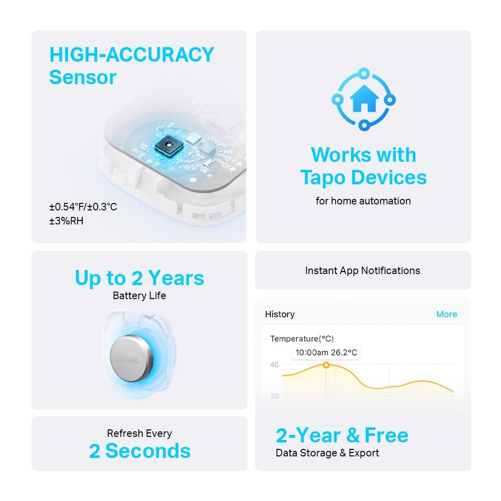 TP-Link Tapo T310 Smart Temperature & Humidity Sensor - ACE Peripherals