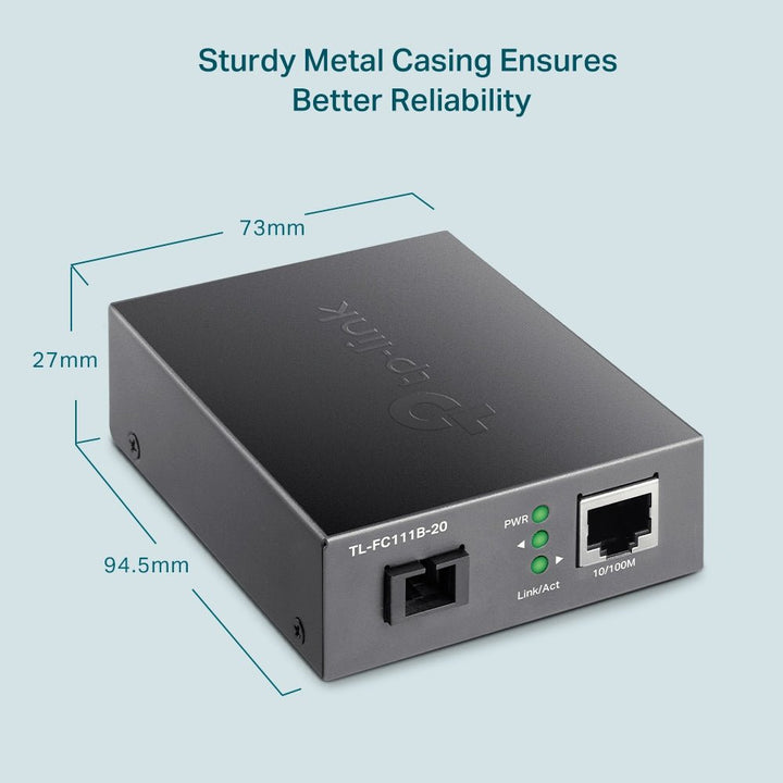 TP-Link TL-FC111B-20 10/100 Mbps WDM Media Converter - ACE Peripherals