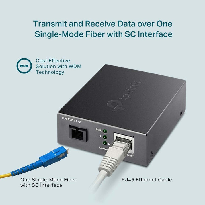 TP-Link TL-FC311A-2 Gigabit WDM Media Converter - ACE Peripherals