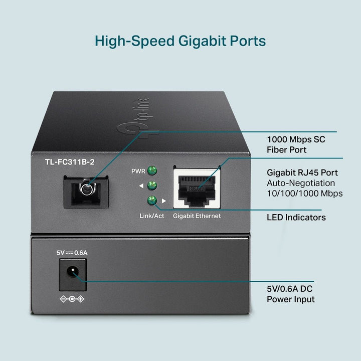 TP-Link TL-FC311B-2 Gigabit WDM Media Converter - ACE Peripherals