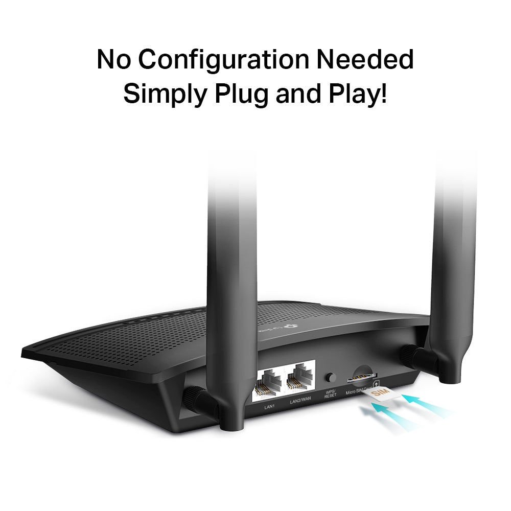 TP-Link TL-MR100 300 Mbps Wireless N 4G LTE Router - ACE Peripherals