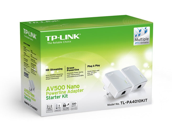 TP-Link TL-PA4010 KIT AV500 Nano Powerline Adapter Starter Kit - ACE Peripherals