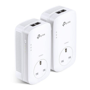 TP-Link TL-PA9020P KIT AV2000 2-Port Gigabit Passthrough Powerline Starter Kit - ACE Peripherals