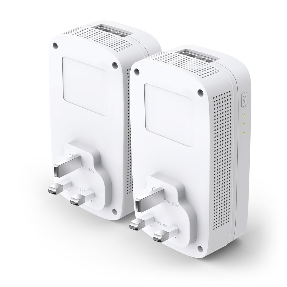 TP-Link TL-PA9020P KIT AV2000 2-Port Gigabit Passthrough Powerline Starter Kit - ACE Peripherals