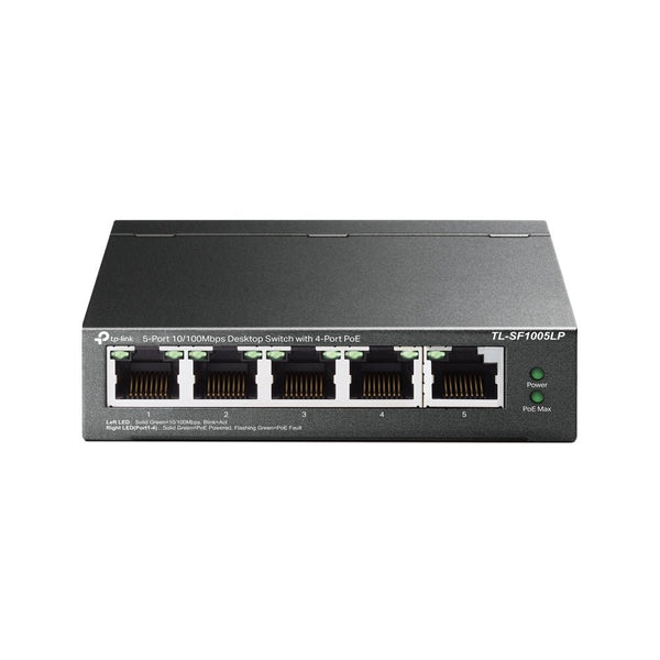 TP-Link TL-SF1005LP 5-Port 10/100Mbps 250m Long Range PoE Unmanaged Switch - ACE Peripherals