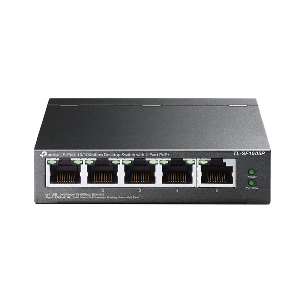 TP-Link TL-SF1005P 5-Port 10/100Mbps with 4-Port PoE+ Unmanaged Switch - ACE Peripherals